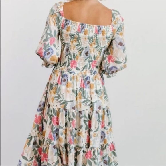 NWT BALTIC BORN Marta Floral Smocked Midi Dress 1X - Picture 5 of 11